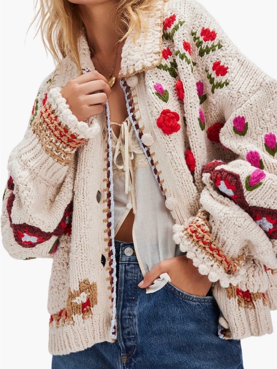 Free People Sweaters - Free People Rosebud Oversize Cardigan XS